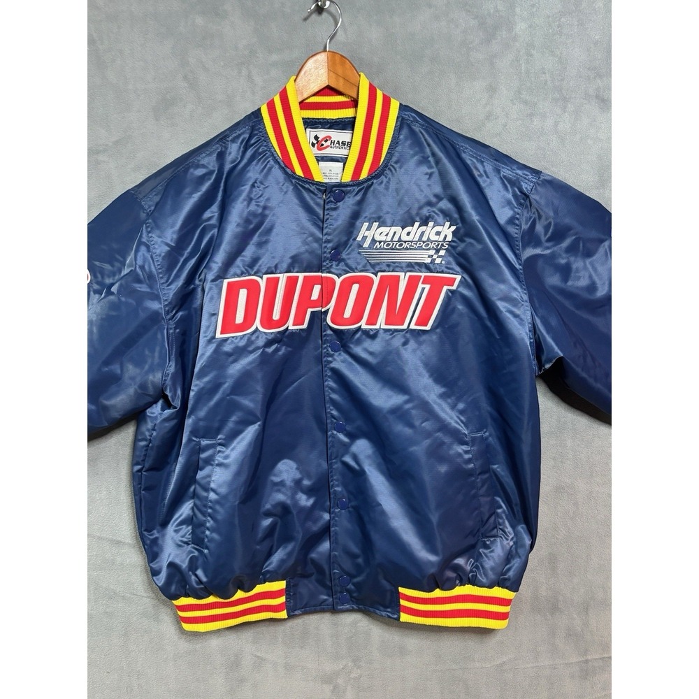 Vtg Jeff Gordon DuPont Hendricks Chase Authentics Nylon Bomber Jacket XL Nascar